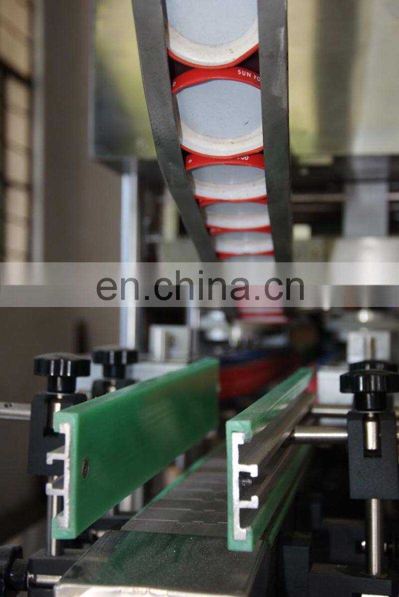 Automatic production line for sauce bottle filling capping and labeling machine