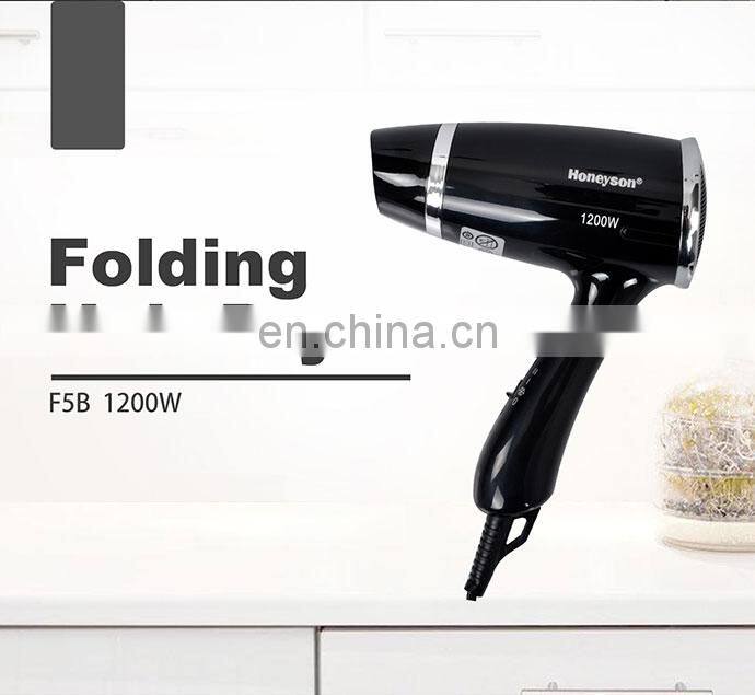 hotel appliances folding 1200W black or white hairdryer 220V for guest room