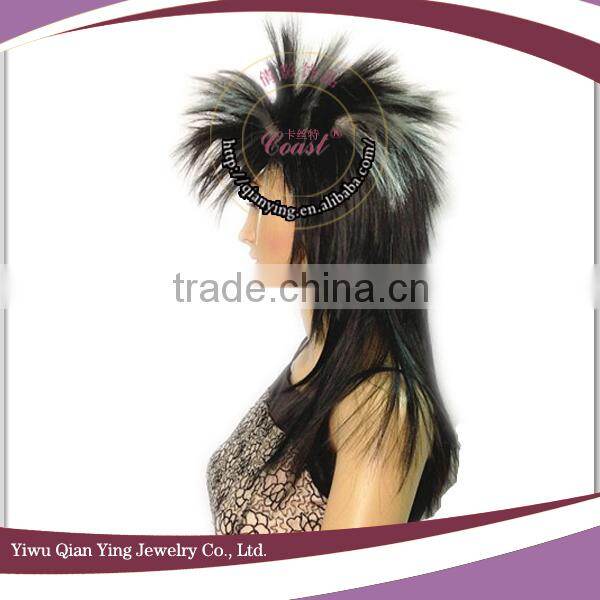 balck straight synthetic hair party punk wigs