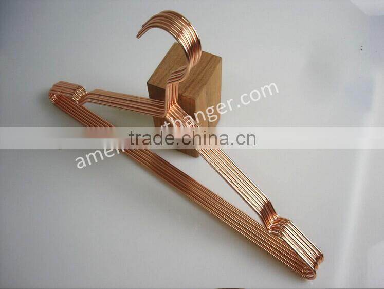 great top metal wire hanger copper metal hanger metal for lady wear