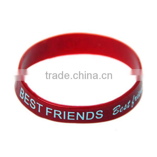 Cheap wide band silicone bracelet