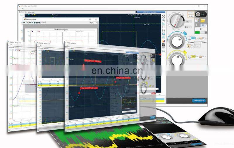OSC2002 2 Channel 1GS/s Sampling Rate 50MHz Bandwidth Handheld USB Oscilloscope