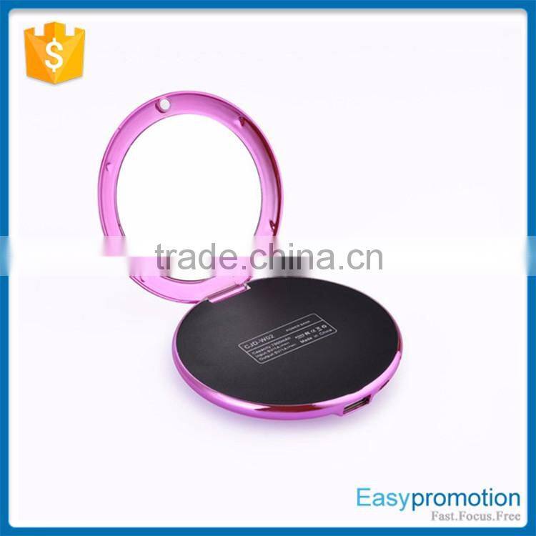 Promotion gift ultrathin cosmetic mirror usb power bank quick charger for lady