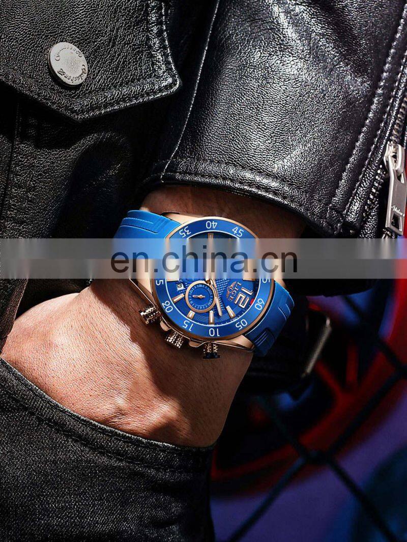 LIGE 8934 Fashion Mens Watches Top Brand Luxury Silicone Sports Watch Men Quartz Clock Waterproof watch lige