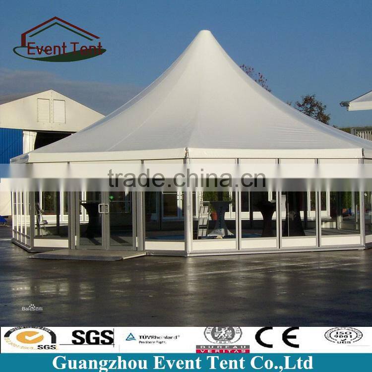 Great price steel structure polygon huge music hall with glass wall system and air-conditioning for temporary tent
