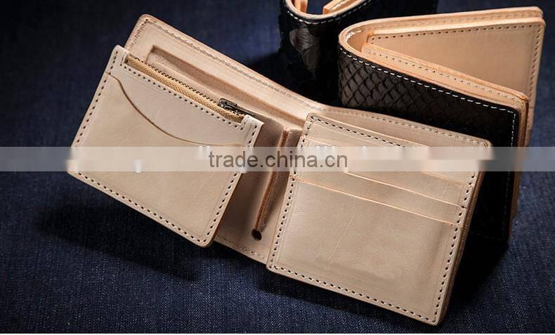 High Quality Custom logo White and Black Color Unisex Genuine Real Big Scale Python Skin leather Wallet