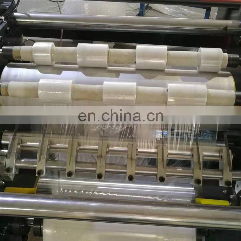 UTFQ500S semi automatic pallet plastic pe stretching wrapping film cutter Rrewinder machine price