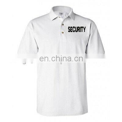 High Quality Wholesale Price White Security Guard T shirt Men's Security Guard Graphic Polo T-Shirt