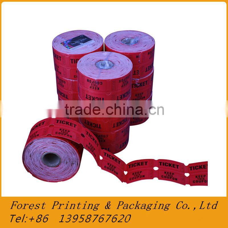 Short ticket and long ticket for raffle tickets machine