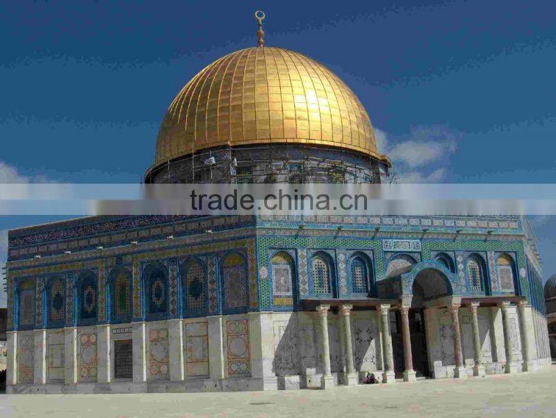 Arabian style colourful steel structure mosque dome