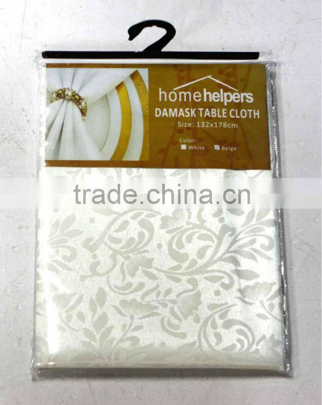 1PC Hot Selling Cheap 100% Polyester Solid Damask Table Cloth