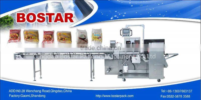 BOSW 720 New Type Automatic Horizontal Pillow Pack BOX MOTION Down Film Packing Machine with CE