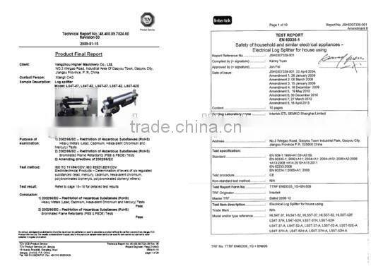 52cm cutting length 5t electric log splitter,cheap price log splitters with stand