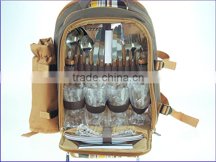 2015 oem cheap designer oxford picnic backpack bag set