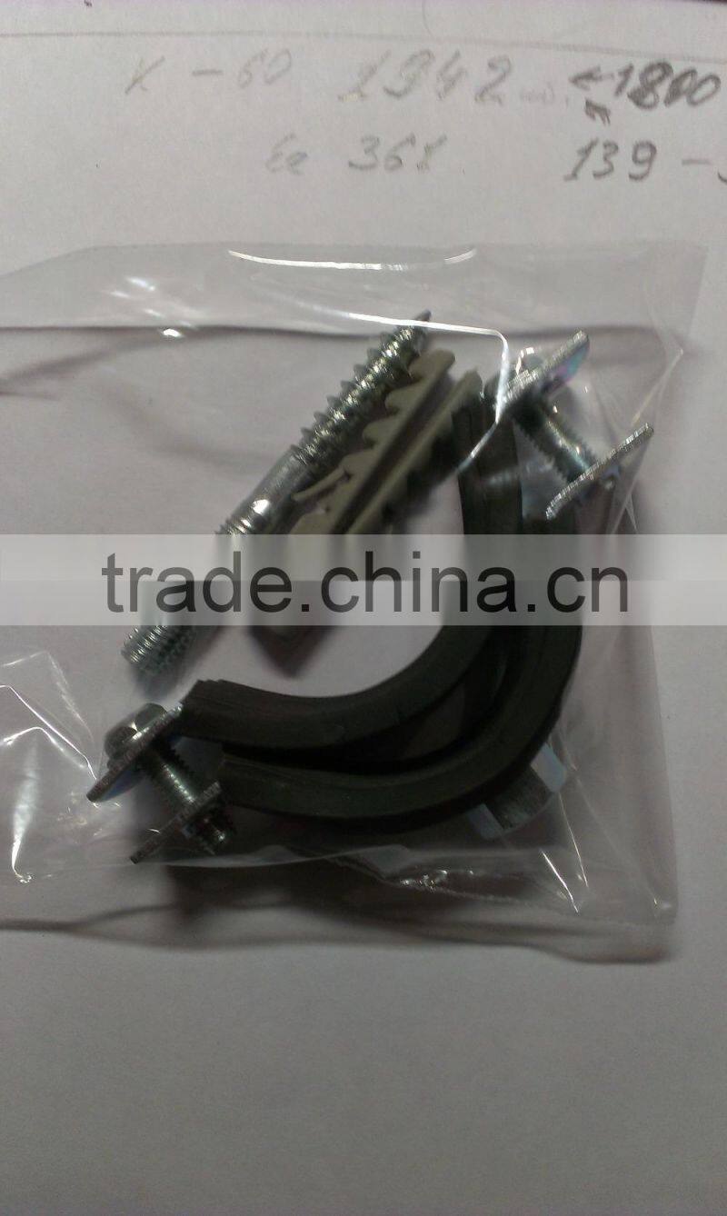 steel galvanized with rubber iron clamp