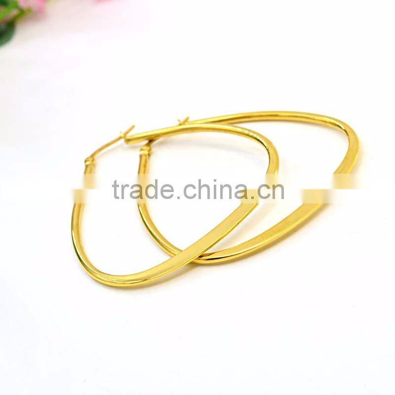 latest tops designs girls earrings gold plate big hoop earrings