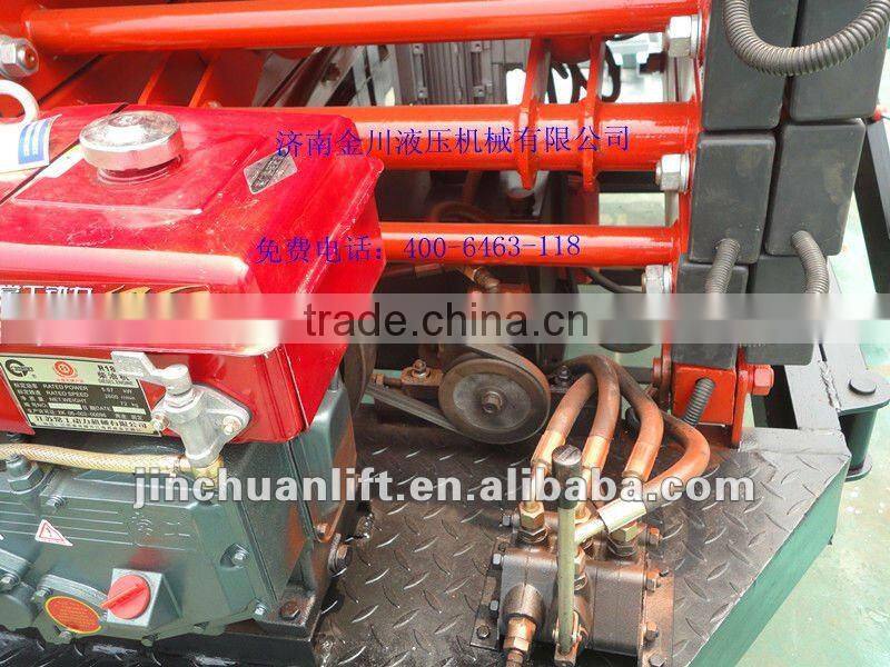 diesel engine driven movable hydraulic scissor lift platform working table