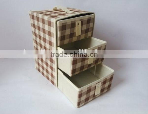 High quality Fabric cardboard drawer storage box