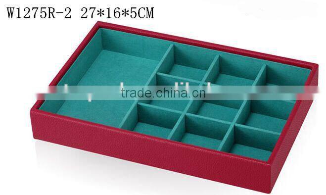W1275R-5 Wholesale Alibaba Slope Style Cosmetic Storage Box Stackable Wooden Jewelry Display