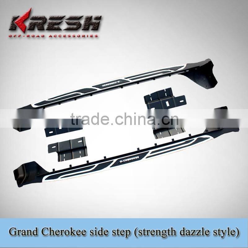Hot sell Aluminum 4x4 SUV chrome tubular side step for Grand Cherokee, with black color and chrome color
