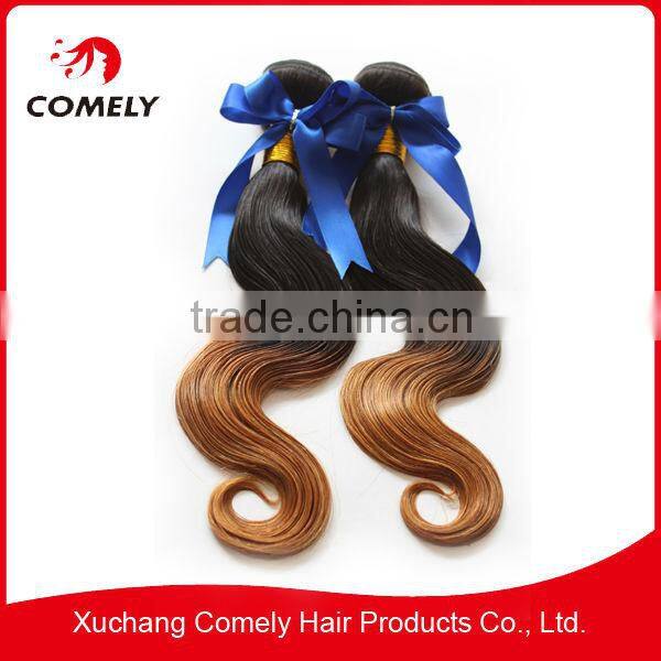 2013 Hot Trend AAAAAA Brazilian Ombre Hair Weaves Two Tone 1b/27# body wave