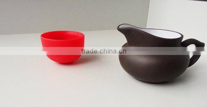 2015 Promotional silicone drinking cup, silicone teacup and saucer
