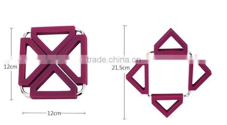 100% Eco-frifenly Silicone foldable coaster/mat/pot pad