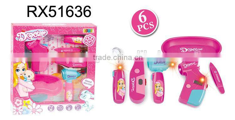 Plastic pretend play toys family doctor toys set for kids