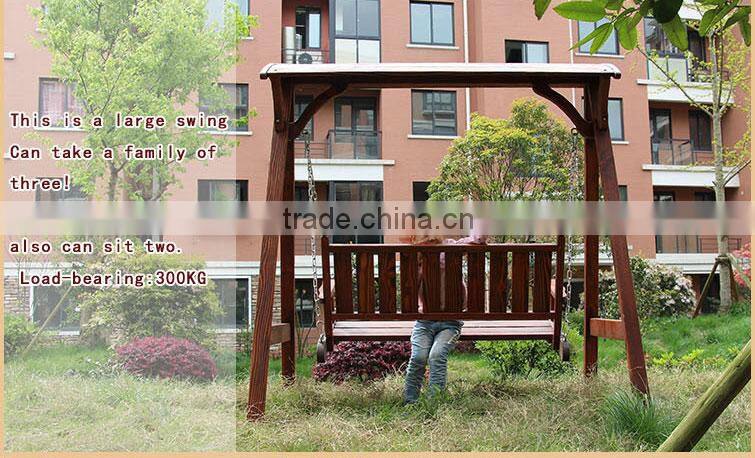 newest wooden playground with anticorrosive wood swing /outdoor playground
