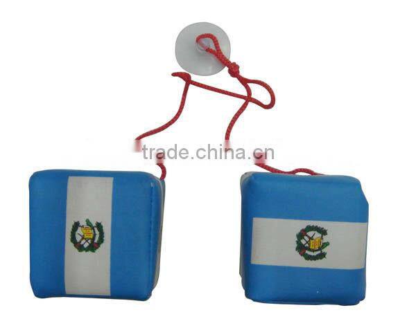 fabric country flag dice,fabric dice car hanger,promotional gift country falg souvenirs