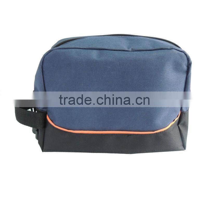 Portable waterproof polyester fabric makeup bag