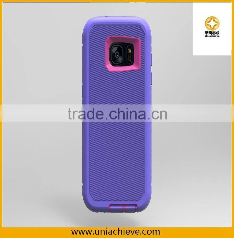 Case for Samsung S6/S7 Armor Hybrid Robot phone case with Full body covered red