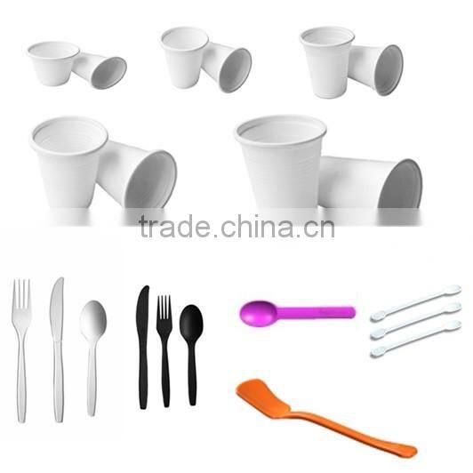 Bioplastic disposable colorful yogurt spoon cornstarch tableware