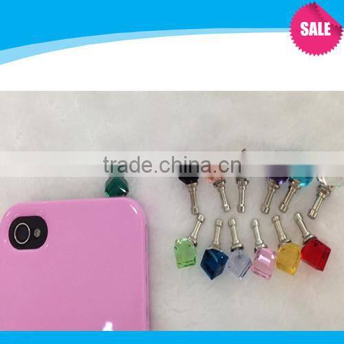 Crystal ball anti dust plug for iphone 4/3gs/3g/ipad/samsung galaxy