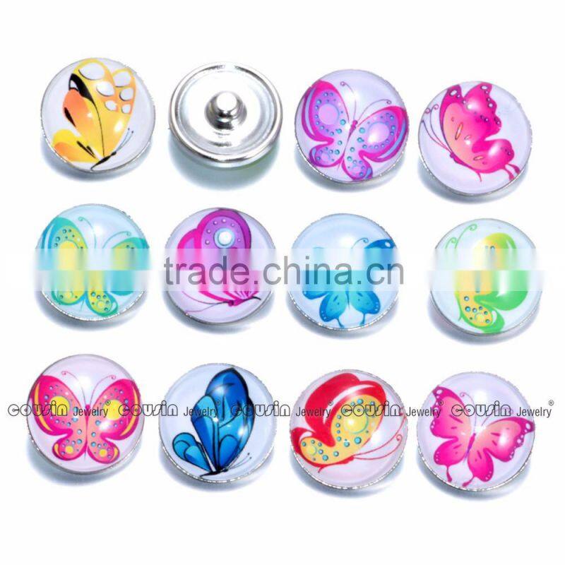 18mm Glass snap button Cutomized for interchangeable charm jewelry fit snap button Jewelry Cousin jewelry