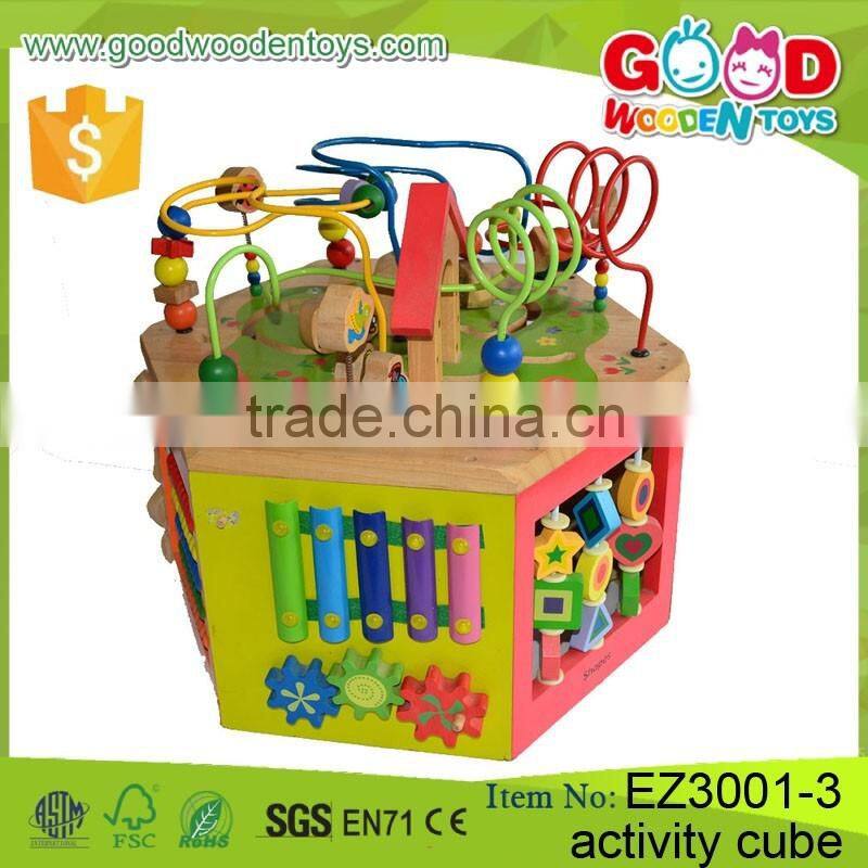 EN71&ASTM Qualified Wooden Beads Educational Baby Toys Funny Games for Kids