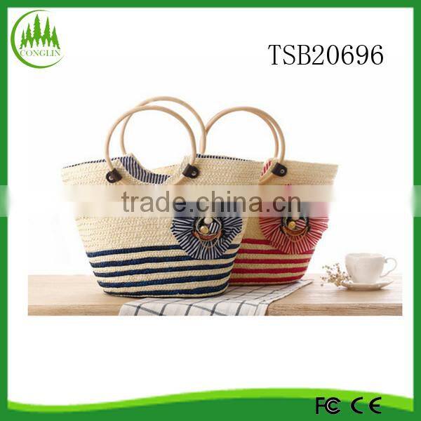 New Lady Straw Bags Woven Vintage Purse Large Shoulder Bag Women Summer Handbag Beach Bag