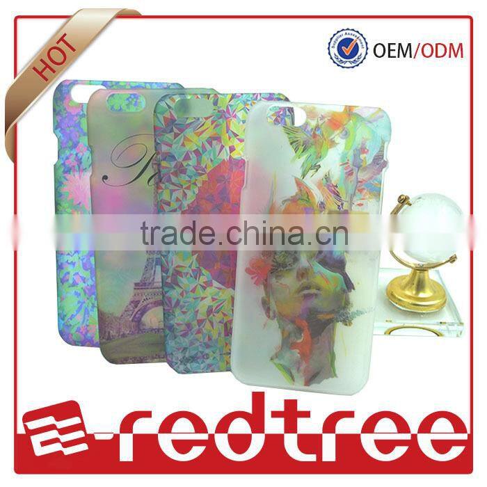 gloss oil water printing + PC+ etui housing for iphone 6