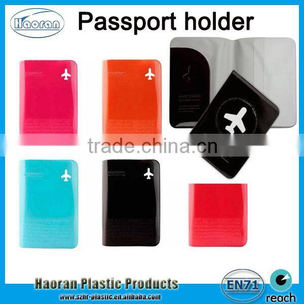 Factory Plastic passport cover, PVC passport holder wallet for travel agency promotion