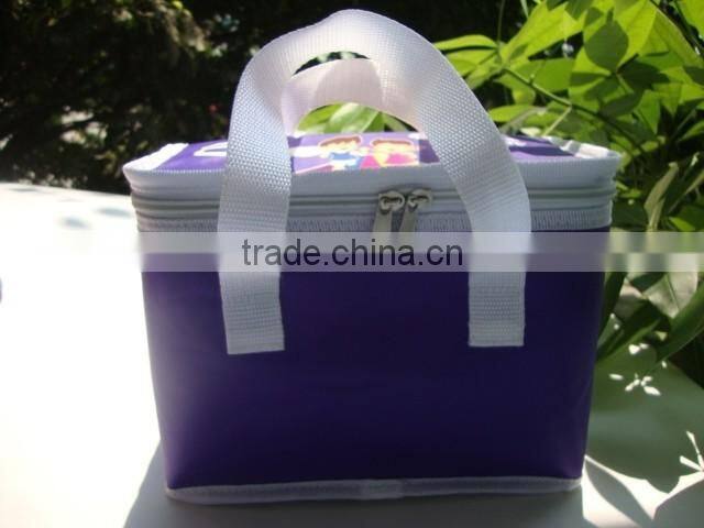 2016 large volume customized size/color food bag non woven polyester frozen food lunch insulated cooler bag