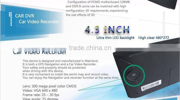 Built in Camera hotselling car DVR for GPS navigation