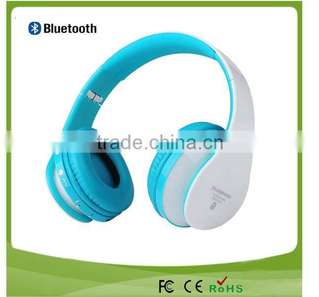 Super bass bluetooth headset headphone for xiaomi mi3 iphone with TF card slot and FM
