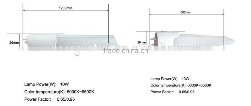 3 year warranty ultrathin SMD2835 10W/18W/24W AL+PC T8 led tube Glass Led Tube Led T8 Tube G13 Tube