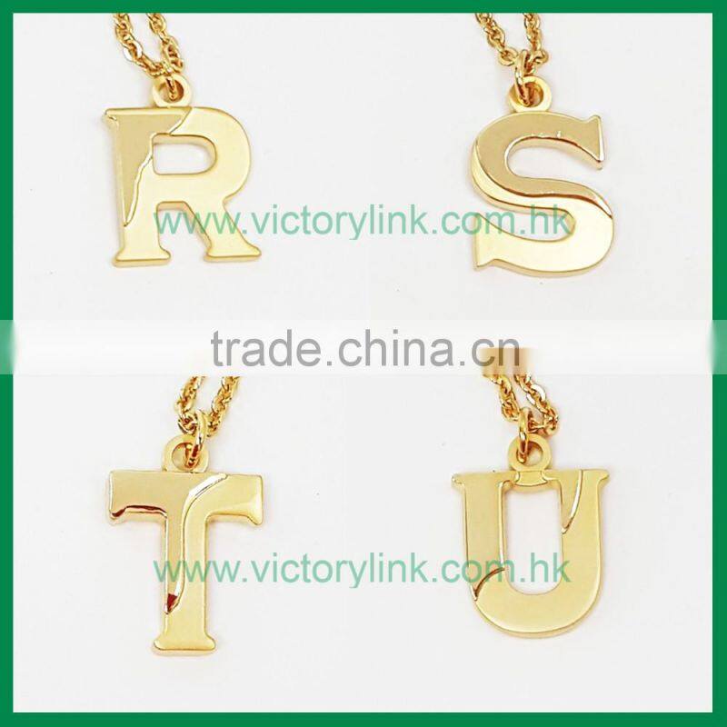 Initial Pendant Gold Chain Necklace
