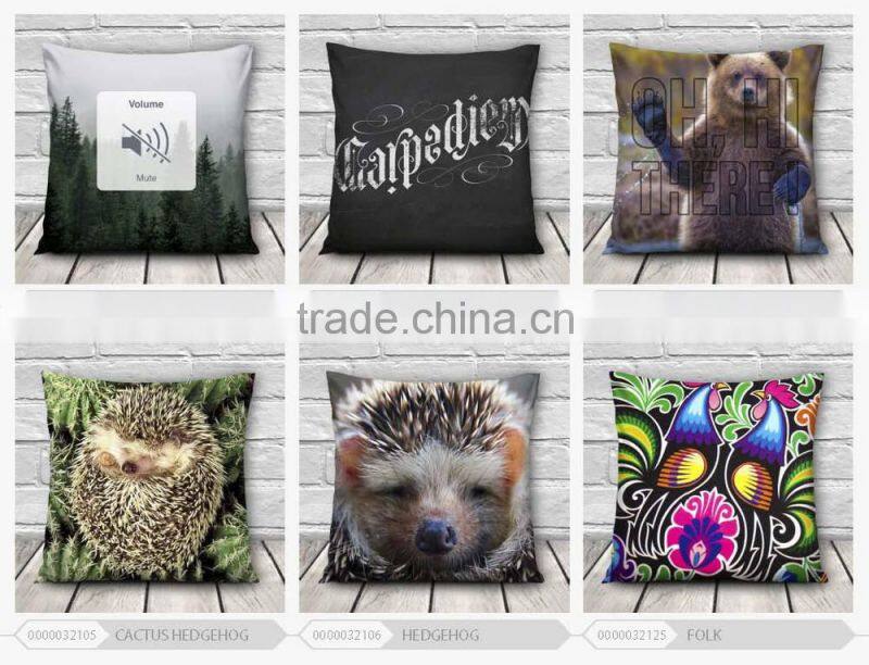 high quality fashion hedgehog design 3d digital print pillowcases fullprint decorative throw pillow covers seat cushion Cover