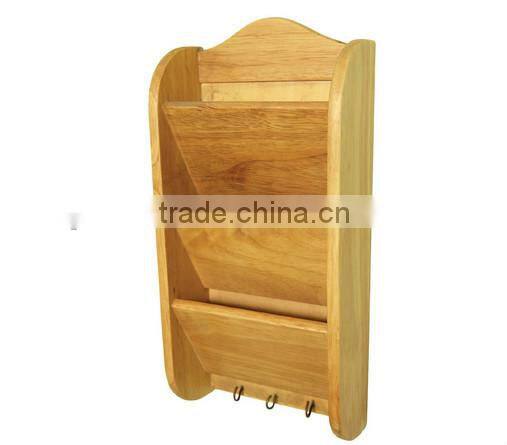 3-Tier Vertical Wall-mounted Letter Holder Key Rack