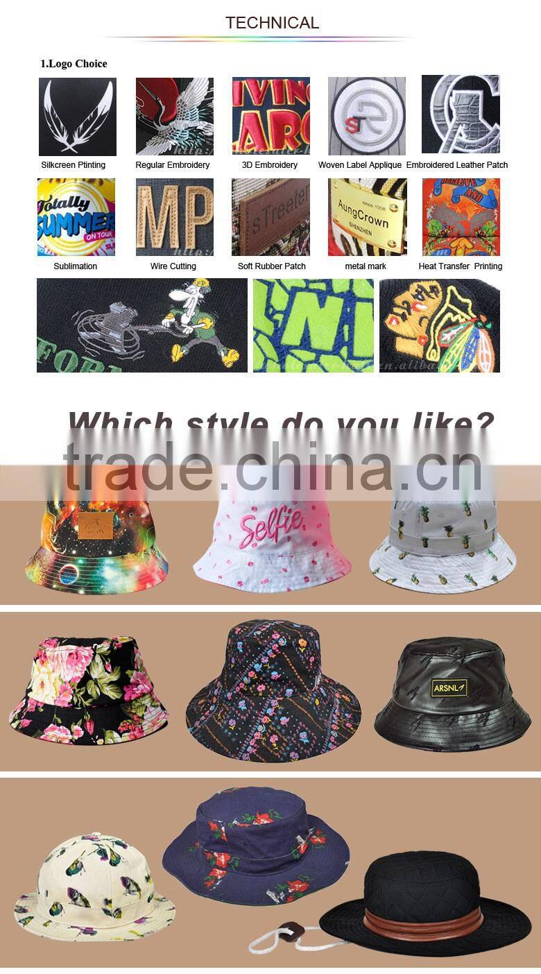 100% cotton bucket cap/cotton fisherman cap