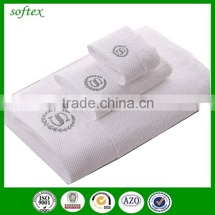 2015 best selling hotel cotton terry towel sets white