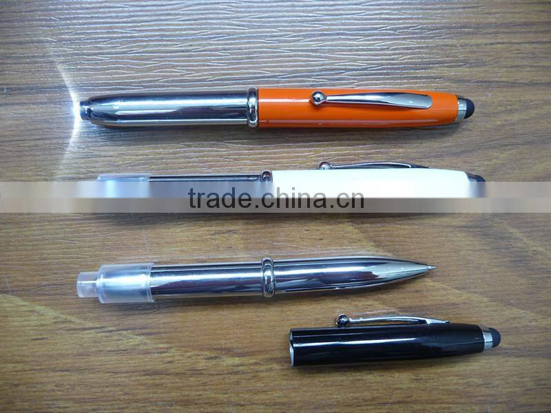 Promotional pen with flashlight,colorful LED pen