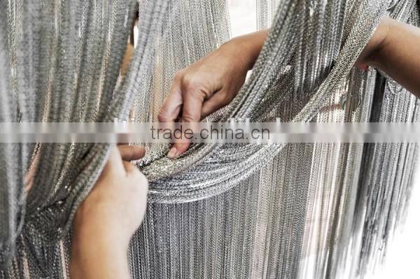 Aluminium Chrome chain suspension chandelier ceiling for Hotel Banquet Hall